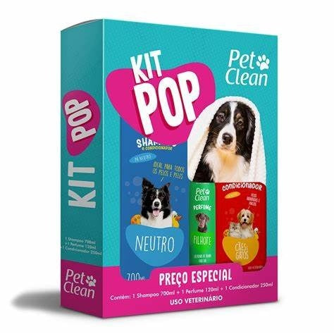 Kit Banho Pet Clean para Cães e Gatos