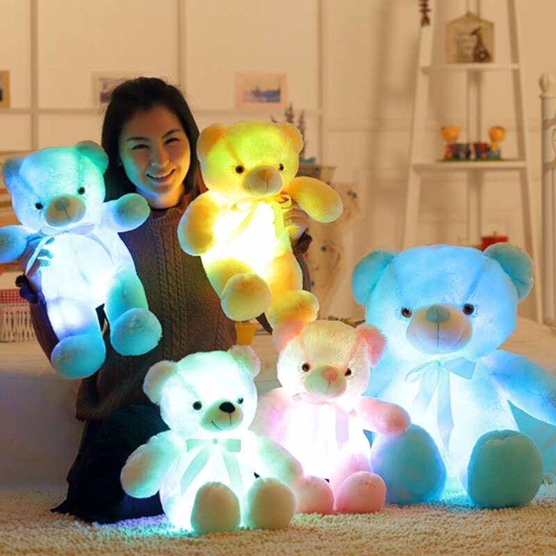 Urso de Pelúcia com Luzes LED