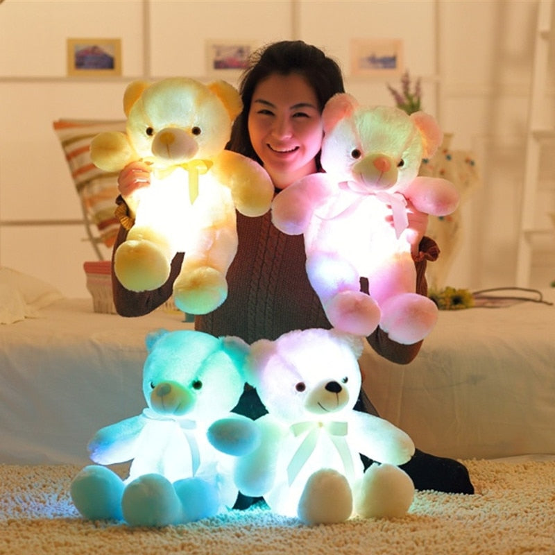 Urso de Pelúcia com Luzes LED