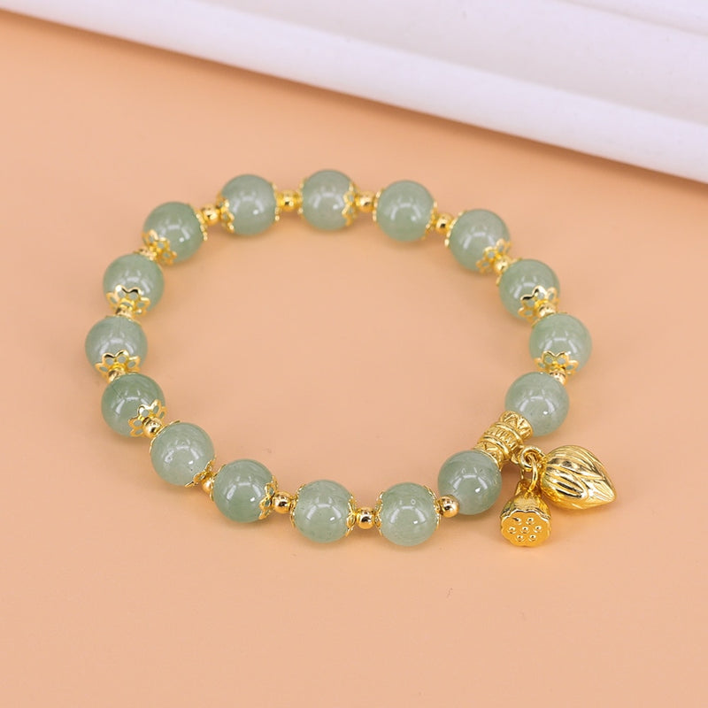 Pulseira de Jade - Folhas em Camada Dupla