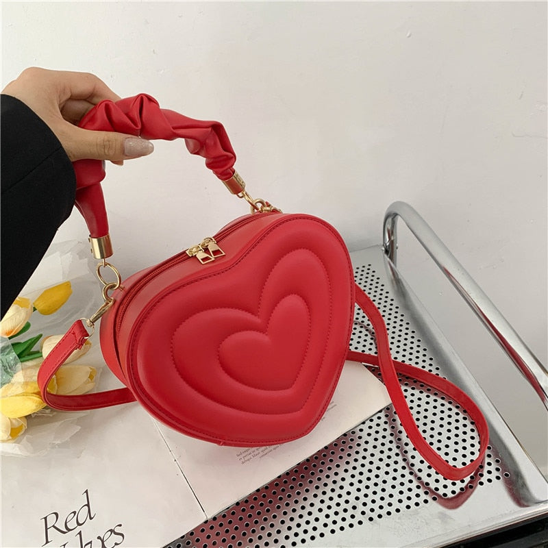 Bolsa de Ombro em Formato de Coração - Fashion Love