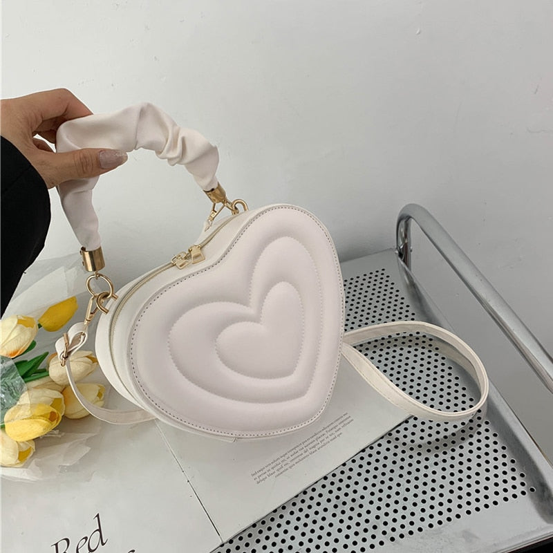 Bolsa de Ombro em Formato de Coração - Fashion Love