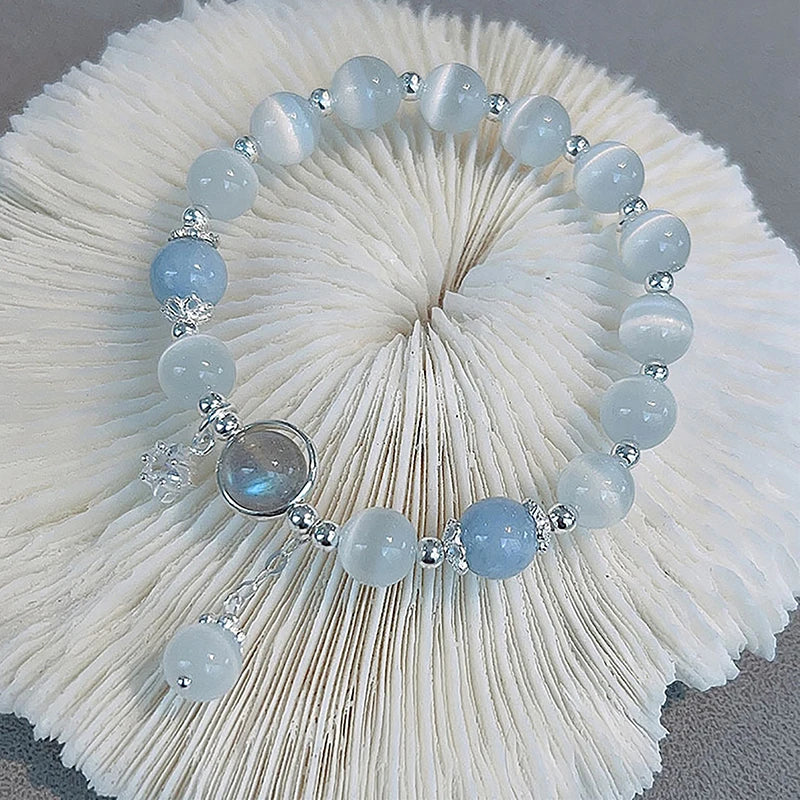 Pulseira de Cristal Mar Azul - Luxo e Originalidade