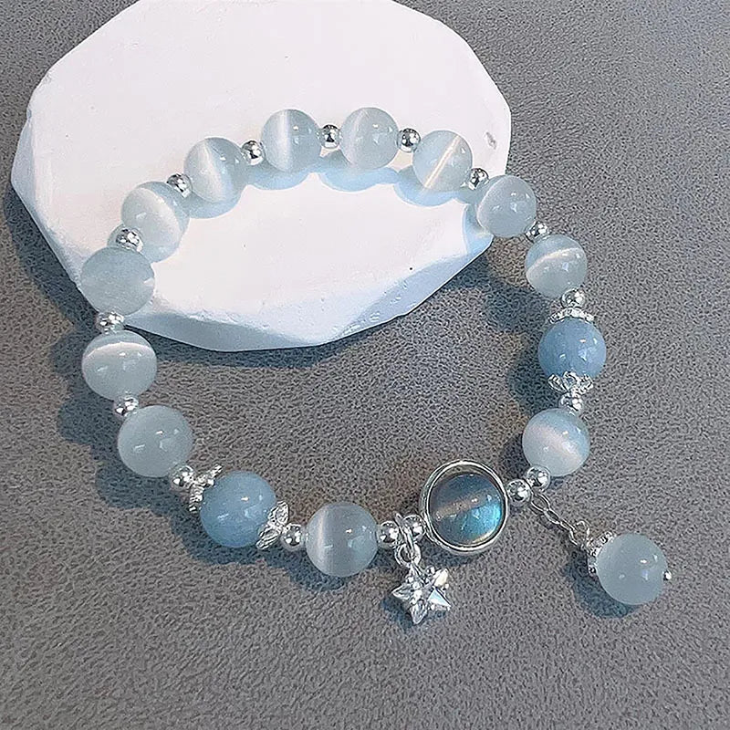 Pulseira de Cristal Mar Azul - Luxo e Originalidade