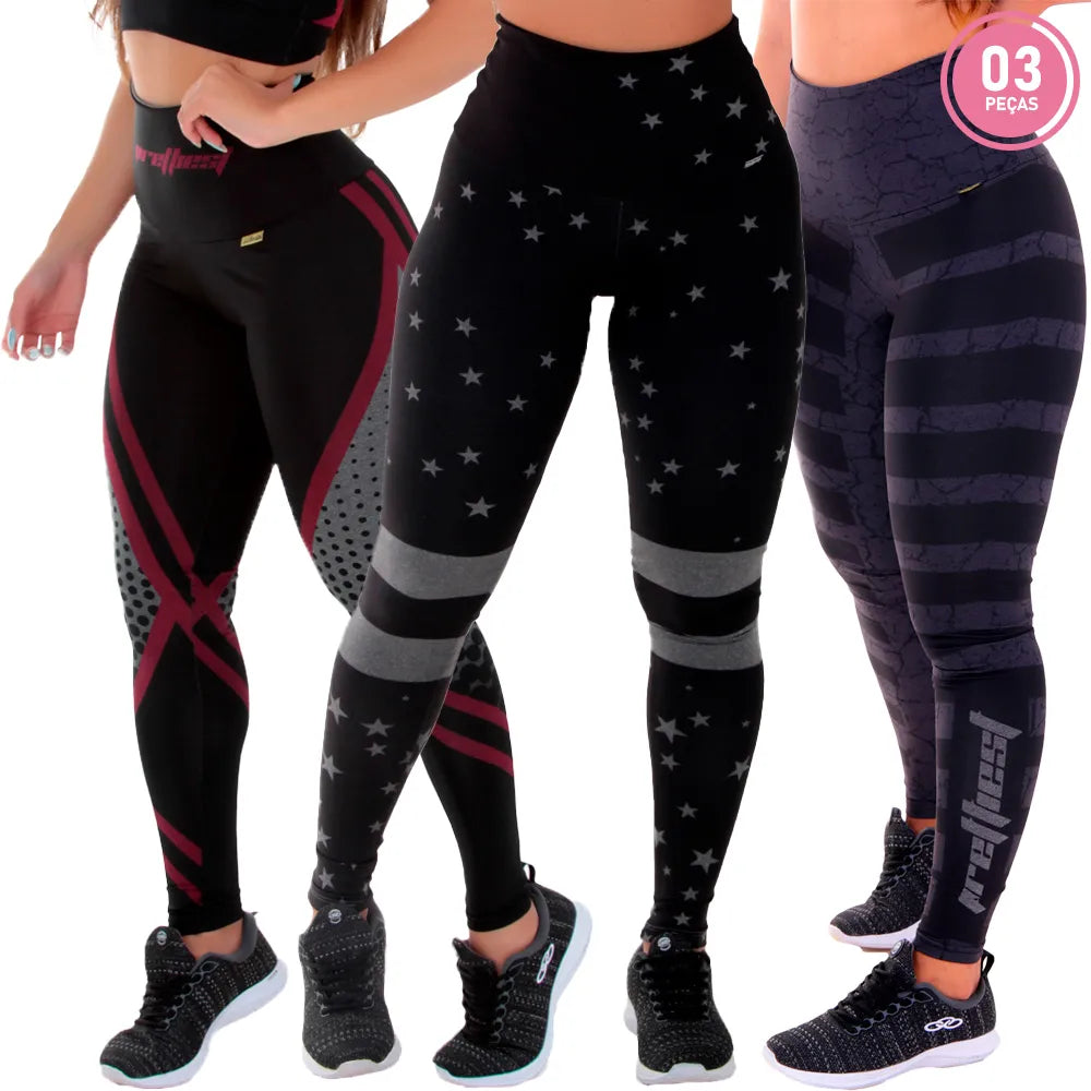 Kit de 3 leggings