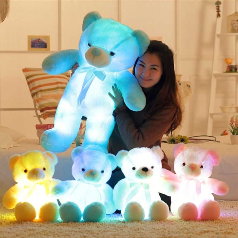 Urso de Pelúcia com Luzes LED