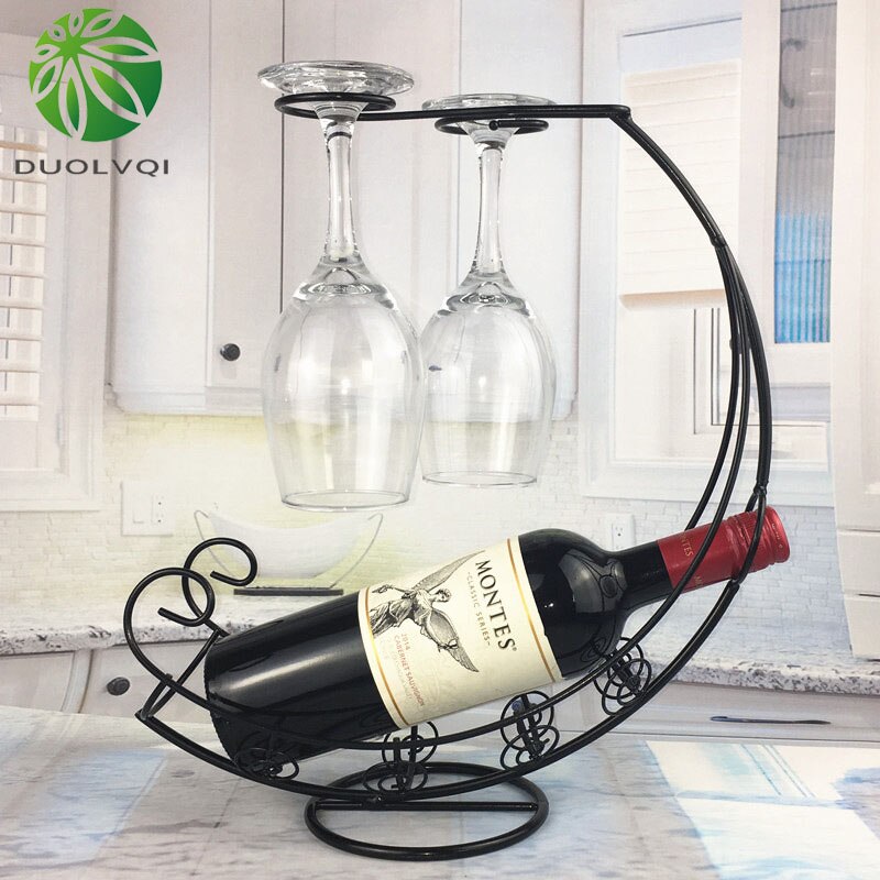 Rack de Vinho com Suporte para Taças