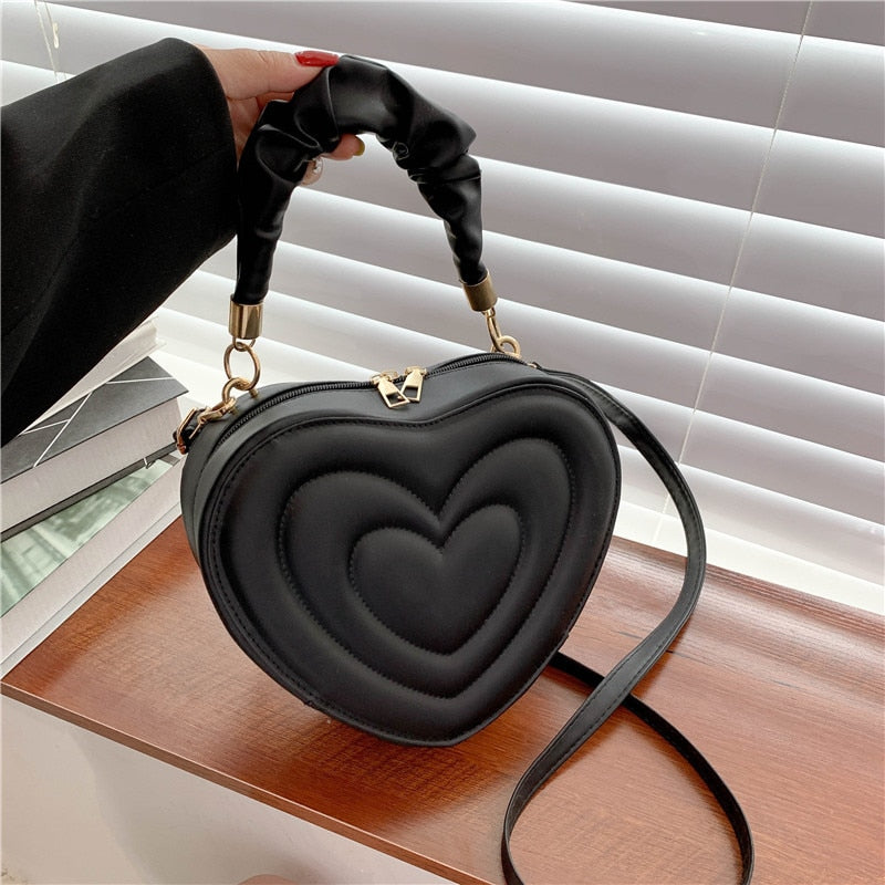 Bolsa de Ombro em Formato de Coração - Fashion Love